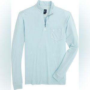 Johnnie-O Derek Pique 1/4 Zip Pullover Placid Size $138 NEW